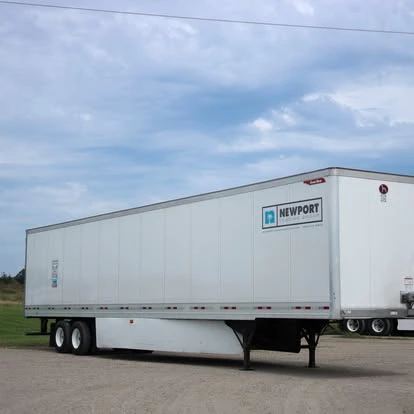 Newport dry van trailer in the yard